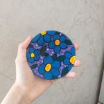 بشقاب سفالی طرح گل بنفش | JCHK-15275