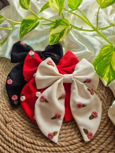 گیره سر پاپیون گلدوزی شده با دست  | JCHK-15288