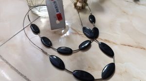 گردنبند دو رشته ای مشکی | JCHK-15453