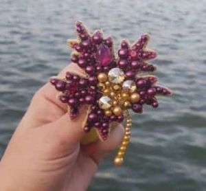 سنجاق سینه طرح برگ | JCHK-4265