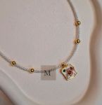 گردنبند و گوشواره میناکاری | JCHK-16003