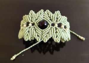 دستبند میکرومکرومه مدل برگ | JCHK-15630