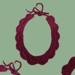 گردنبند قلاب بافی مارون | JCHK-16199