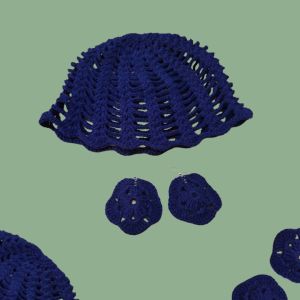 کلاه و گوشواره آبیس | JCHK-16287