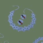 گردنبند و گوشواره بافتنی کِلا | JCHK-16333