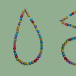 گردنبند مهره ای درشت رنگی | JCHK-16363