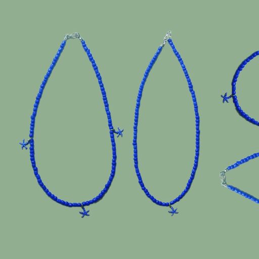 گردنبند منجوق و آویز ستاره دریایی | JCHK-16364