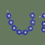 گردنبند منجوق دوزی طرح گل | JCHK-16366