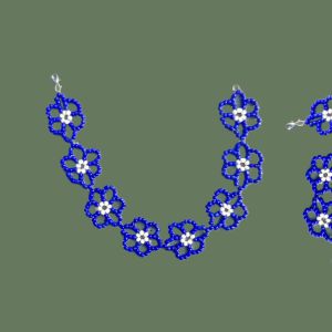 گردنبند منجوق دوزی طرح گل | JCHK-16366