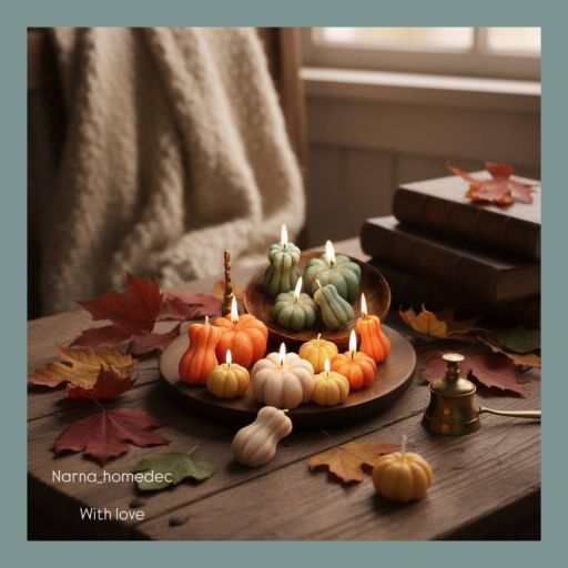 پکیج شمع کدو تنبل چاق و لاغر  | JCHK-15778