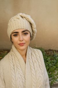 کلاه شالگردن دستبافت زمستانه  | JCHK-15847