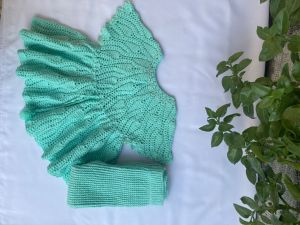 پیراهن و لگ دستبافت دخترانه  | JCHK-15848