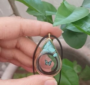 رزین.گردنبند مو و فیروزه | JCHK-15851