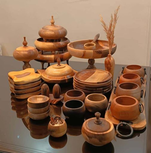 ظرف پذیرایی چوبی | JCHK-15854