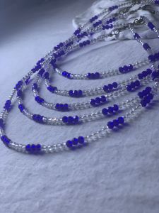 گردنبند شیشه ای کاربُنی | JCHK-15903