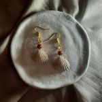 گوشواره مروارید شرابی  | JCHK-15906