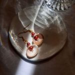 گوشواره مروارید شرابی  | JCHK-15906