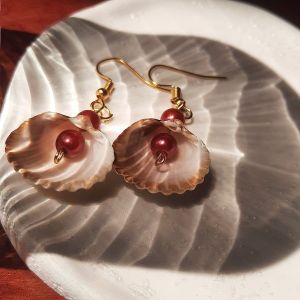 گوشواره مروارید شرابی  | JCHK-15906