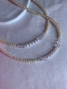 گردنبند مروارید برفی طلایی  | JCHK-15930