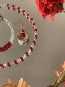 سِت شرابی (گردنبند ، دستبند ، گوشواره )  | JCHK-16059