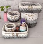 ست نظم دهنده ارایشی تریکو بافی  | JCHK-16022