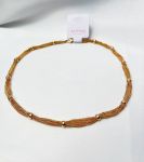 گردنبند سه لاین طلایی زنانه– استیل طلایی با آبکاری ماندگار | JCHK-16094