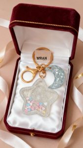 آویز رزینی آکواریومی طرح ستاره | JCHK-16237