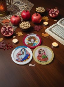 زیرلیوانی لبه دار رزینی طرح یلدا | JCHK-16241