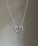 گردنبند قلب‌ توخالی نقره ای | JCHK-16249