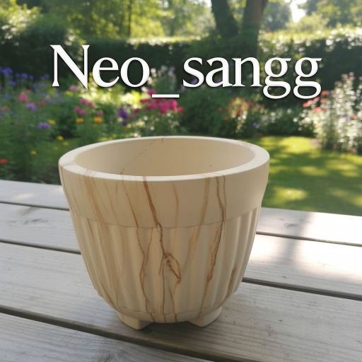 گلدان دست ساز سنگ مصنوعی طرح رویا | JCHK-16384