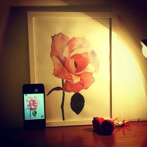 تابلو گل تکنیک آبرنگ| JCHK-2110