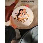 بشقاب دیوارکوب طرح رمانتیک | JCHK-3407