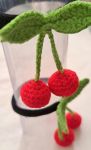 کش مو گیلاس بافتنی🍒🧶 | JCHK-16657