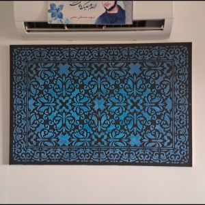 تابلو دکوراتیو طرح فرش با پودر مخمل | JCHK-16671