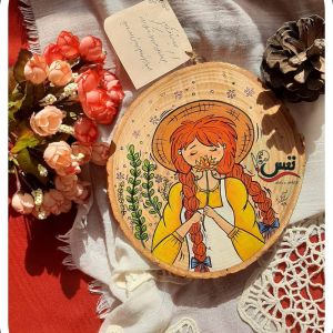 نقاشی دیوار کوب چوبی