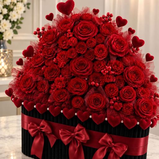 باکس گل شمعی فوق لاکچری | JCHK-16860