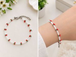 دستبند منجوقی گیلاسی | JCHK-16747
