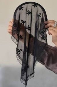 🖤 تلِ روسری مشکی، خاص و متفاوت 🖤 | JCHK-16719