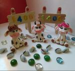 مجسمه خمیری طرح گاو خوشحال | JCHK-3371