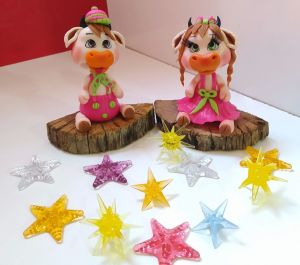 مجسمه خمیری گاو بازیگوش | JCHK-3453