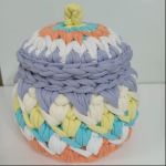 سبد درب دار تریکو چند رنگ | JCHK-4564