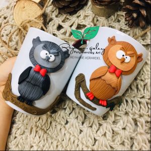 ماگ‌ طرح جغد خمیری | JCHK-3844