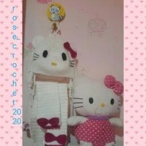 شال و کلاه طرح کیتی | JCHK-1892