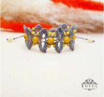 دستبند مکرومه طرح برگ | JCHK-5645