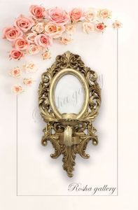 جا شمعی دیواری آنتیک طلایی | JCHK-3106