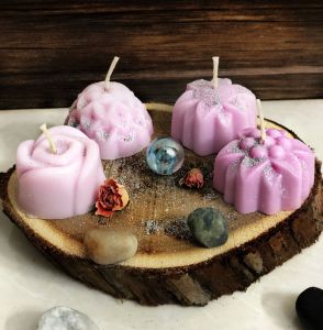 شمع دست ساز طرح گل| JCHK-3446