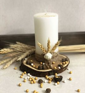 شمع دست ساز اکلیلی | JCHK-3455