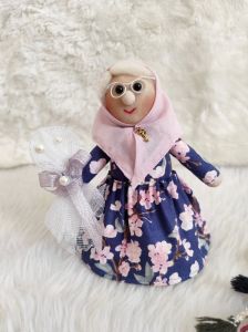 عروسک ننه جون با لباس گل گلی | JCHK-5460
