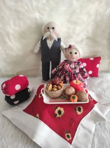 عروسک ننه جون و اقا جون با کرسی | JCHK-5772