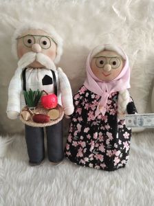 عروسک ننه جون و اقا جون با کرسی | JCHK-5883